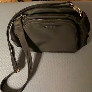 DKNY DOUBLE ZIP POUCH SHOULDER OR WAIST BAG